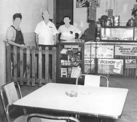 Hospital residents working at the canteen, c. 1960.